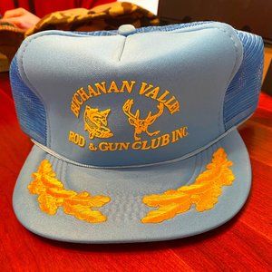 Vintage Buchanan Valley Rod & Gun Club Sky Blue Rope Trucker Hat